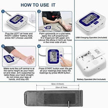 Blood Pressure Monitor CE Approved UK - GPZON Digital BP Monitor with Large Cuff for Home Use, Accurate Readings, Irregular Heartbeat Diagnosis, Pulse Rate Monitoring Meter, Adjustable Cuff (22-40cm), and 2X120 Memory Storage (Blue) - 5