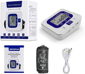 Blood Pressure Monitor CE Approved UK - GPZON Digital BP Monitor with Large Cuff for Home Use, Accurate Readings, Irregular Heartbeat Diagnosis, Pulse Rate Monitoring Meter, Adjustable Cuff (22-40cm), and 2X120 Memory Storage (Blue) - 6
