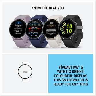 Garmin vívoactive 5 AMOLED GPS Smartwatch - Slate Aluminium Bezel with Black Case and Silicone Band - 7