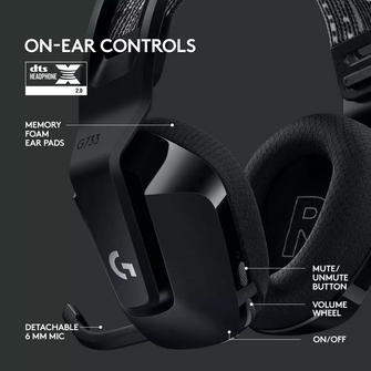 LOGITECH G733 LIGHTSPEED Wireless Gaming Headset [Black] - 5