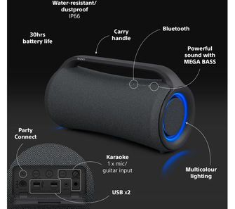 SONY SRS-XG500 Portable Bluetooth Speaker - Black - 3