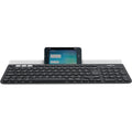 Logitech K780 Multi-Device Wireless Keyboard, QWERTY German Layout - Dark Grey/White - 1