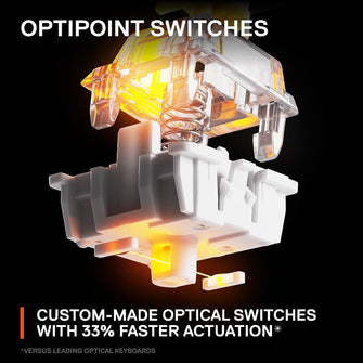 SteelSeries Apex 9 TKL - Mechanical Gaming Keyboard – Optical Switches – 2-Point Actuation – Compact Esports Tenkeyless Form Factor – Hotswappable Switches - English QWERTY Layout - 4