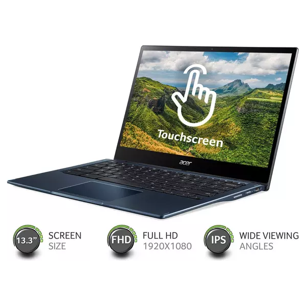 ACER Spin 513 LTE 13.3" 2 in 1 Chromebook - Snapdragon 7c Gen 2, 128 GB eMMC, Blue - 4