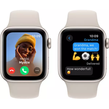 APPLE Watch SE (2023) - 40 mm Starlight Aluminium Case with Starlight Sports Band, S/M - 4