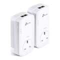 TP-Link TL-PA9020PKIT 2-Port Gigabit Passthrough Powerline Starter Kit, Data Transfer Speed Up to 2000 Mbps, Ideal for HD Video Streaming and Online Gaming, No Configuration Required, UK Plug - 1