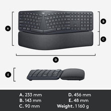 Logitech ERGO K860 Wireless Ergonomic Keyboard - Split Keyboard Layout, Wrist Rest, Natural Typing, Stain-Resistant Fabric - 10