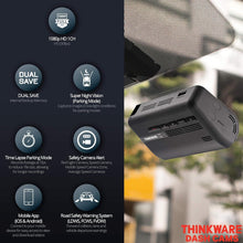 Thinkware F770 Dash Cam Full HD 1080p Front Car Camera Dashcam - Super Night Vision, Includes 16GB SD Card & Hardwire lead for Battery Safe Parking Mode Install - Android/iOS App - 3