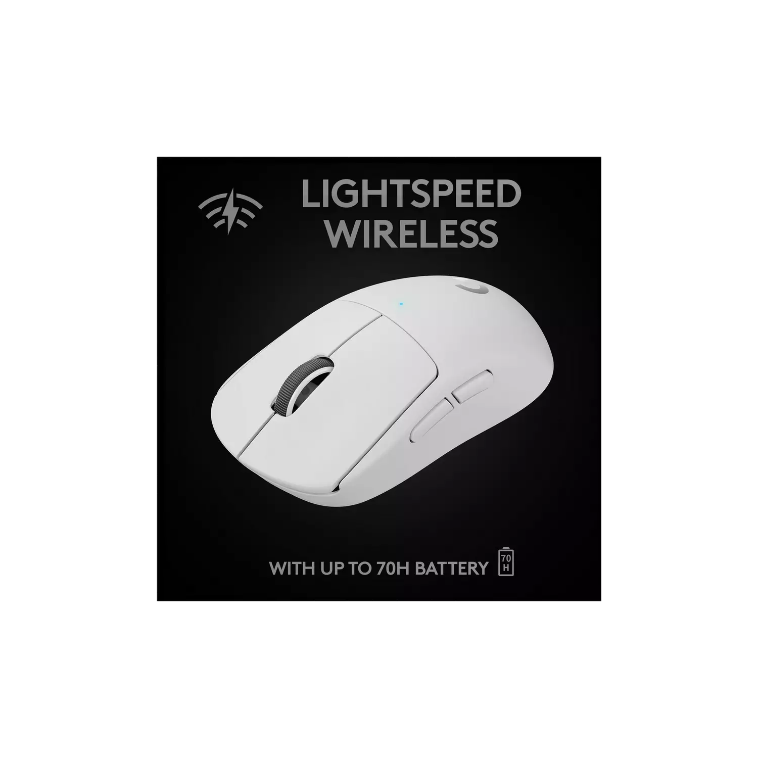 Logitech G PRO X SUPERLIGHT Wireless Gaming Mouse, HERO 25K Sensor, Ultra-light with 63g, 5 Programmable Buttons, 70 hours Battery Life, Zero Additive PTFE Feet, PC/Mac - White - 4
