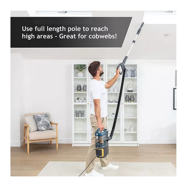 Hoover Upright Vacuum Cleaner, HL5 with Anti-Twist, Portable with Push & Lift, LED Lights, Lightweight, Pet Tool, Blue [HL500PT] - 9