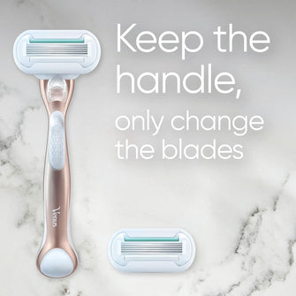 Gillette Venus Deluxe Smooth Sensitive RoseGold Women's Razor- 1 Blade, 5 Diamond‐Like Coated Blades - 2