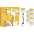 Gillette Venus ComfortGlide Coconut with Olay Women's Razor + 8 Razor Blade Refills, Lubrastrip with A Touch of Vitamin E - 1