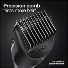 Braun Beard Trimmer Series 5 & Hair Clippers with Gillette Fusion5 ProGlide Razor, 39 Length Settings, UK 2 Pin Plug, BT5260, Black/Silver - 6