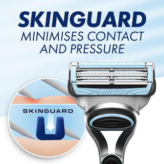 Gillette SkinGuard Sensitive Razor Blades Men, Pack of 8 Razor Blade Refills with Precision Trimmer - 3