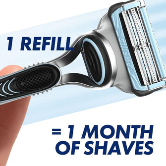 Gillette SkinGuard Sensitive Razor Blades Men, Pack of 8 Razor Blade Refills with Precision Trimmer - 4