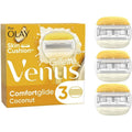 Gillette Venus ComfortGlide Coconut Razor Blades Women, Pack of 3 Razor Blade Refills with 2 Flexible Gel Bars with a Touch of Olay Moisture - 1