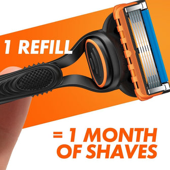 Gillette Fusion5 Razor Blades Men, Pack of 11 Razor Blade Refills with Precision Trimmer, 5 Anti-Friction Razor Blades - 3