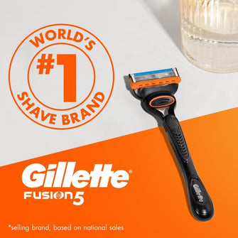 Gillette Fusion5 Razor Blades Men, Pack of 11 Razor Blade Refills with Precision Trimmer, 5 Anti-Friction Razor Blades - 7