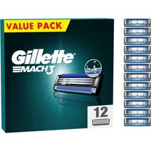 Gillette Mach3 Razor Blades Men, Pack of 12 Razor Blade Refills, Stronger Than Steel Blades, Enhanced Lubrastrip, XXL - 1