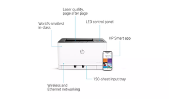 HP LaserJet 150NW Wireless Colour Laser Printer - 5