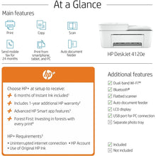 HP DeskJet 4120e All in One Colour Printer with 6 months of Instant Ink included with HP+, White
