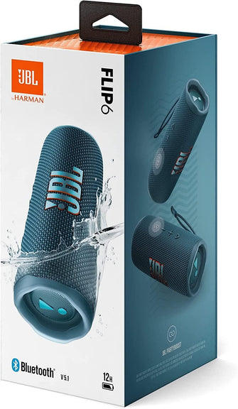 Buy JBL,JBL Flip 6 Portable Bluetooth Speaker with 2-way speaker system and powerful JBL Original Pro Sound, up to 12 hours of playtime - Blue - Gadcet.com | UK | London | Scotland | Wales| Ireland | Near Me | Cheap | Pay In 3 | Speakers