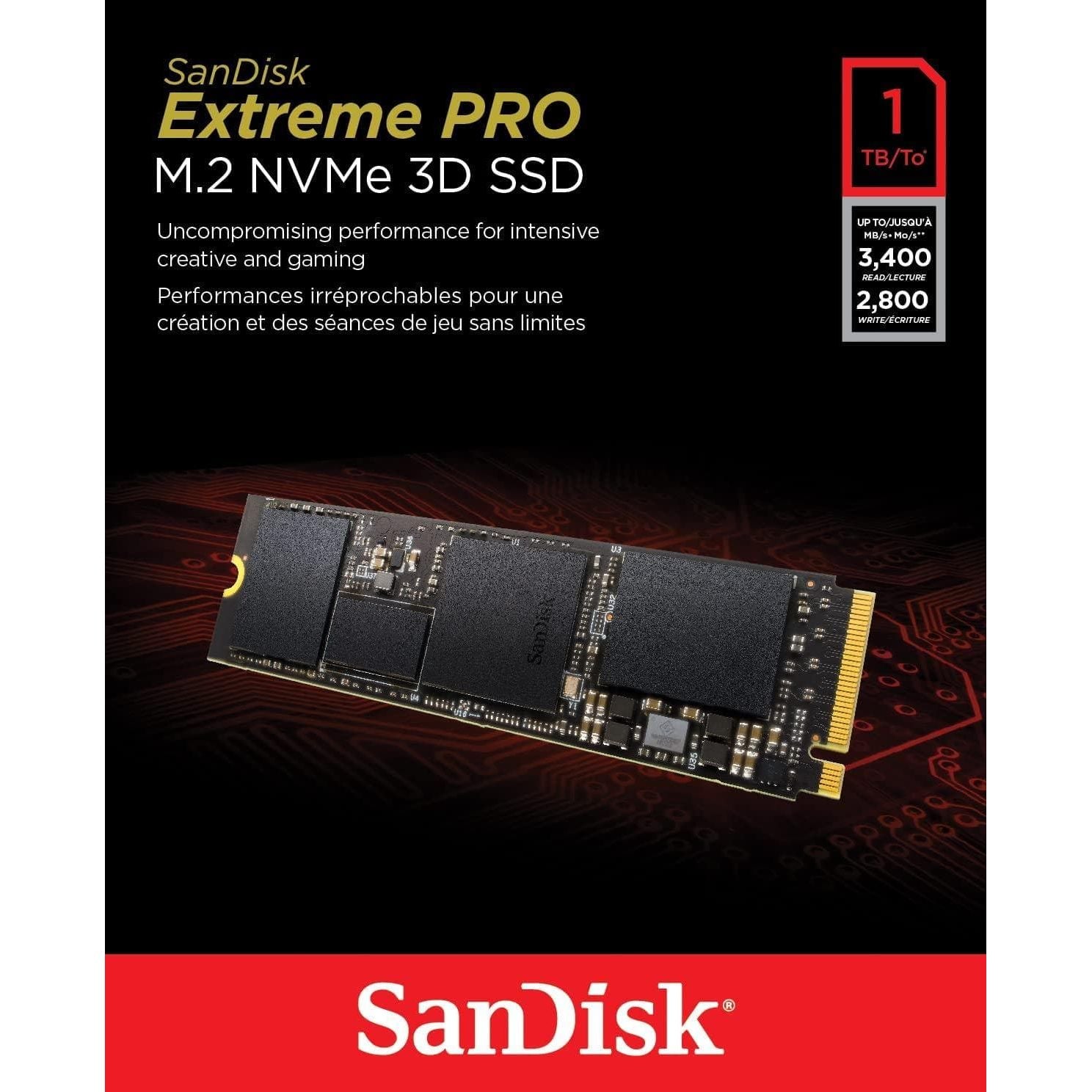 Buy Sandisk,SanDisk SDSSDXPM2-1T00-G25 Extreme PRO 1 TB M.2 NVMe 3D SSD, Black - Gadcet.com | UK | London | Scotland | Wales| Ireland | Near Me | Cheap | Pay In 3 | Hard Drives