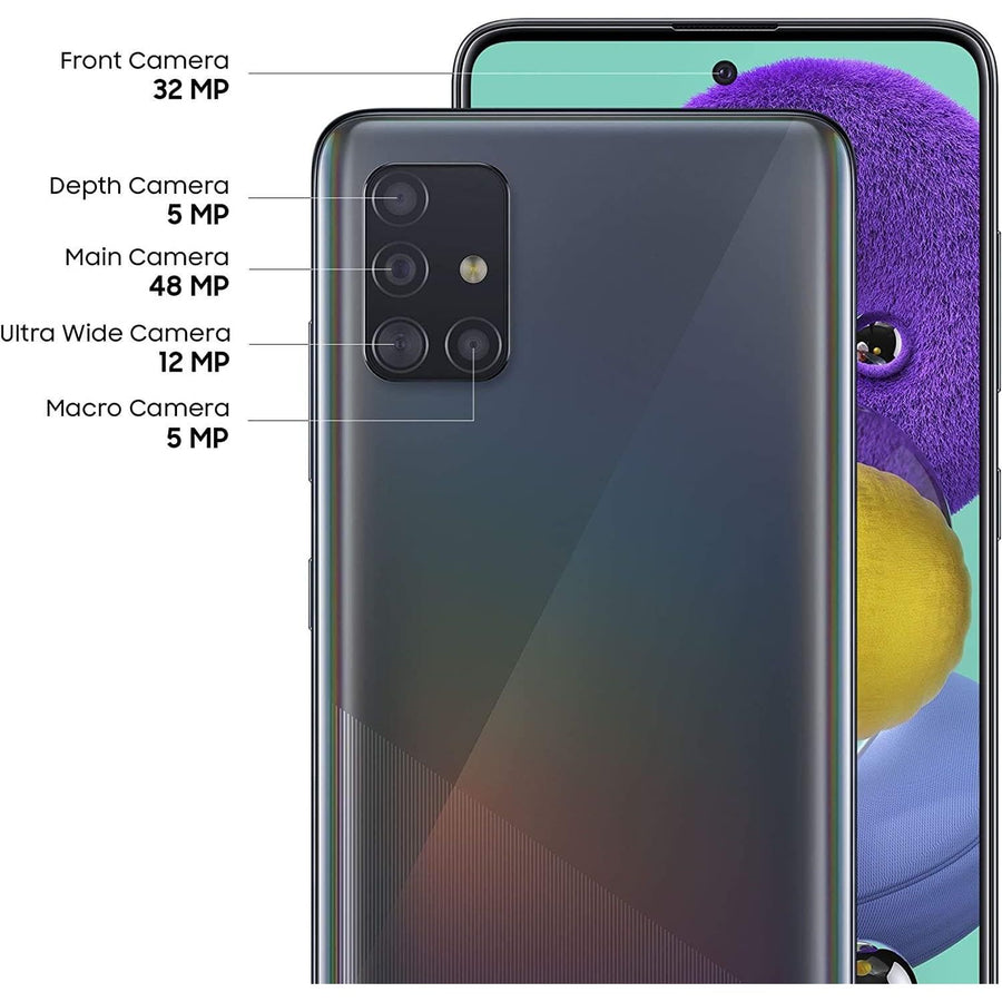 Samsung Galaxy A51 128GB Prism Black SIM-Free Unlocked Mobile