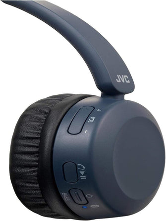 JVC Wireless Bluetooth Foldable Deep Bass On Ear Lightweight HA-S31BT Headphones, Blue - Gadcet.com