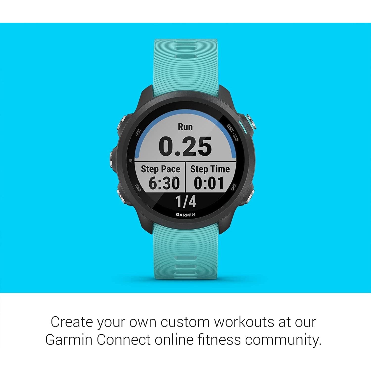 Garmin Forerunner 245 Music, GPS Running Smartwatch with Music and Advanced Dynamics, Aqua - Gadcet.com