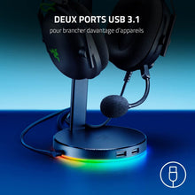 Buy Razer,Razer Base Station V2 Chroma - Chroma Enabled Headset Stand with 3.1 USB Hub and 7.1 Surround Sound (2 USB 3.1 Ports, Intergrated Headset Stand, Non-Slip Base, Chroma RGB) Black - Gadcet.com | UK | London | Scotland | Wales| Ireland | Near Me | Cheap | Pay In 3 | Headphones & Headsets