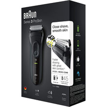 Braun Series 3 ProSkin Electric Shaver, Electric Razor for Men With Pop Up Precision Trimmer, Cordless, Wet & Dry, Gifts For Men, UK 2 Pin Plug, 3020s, Black Razor - Gadcet.com
