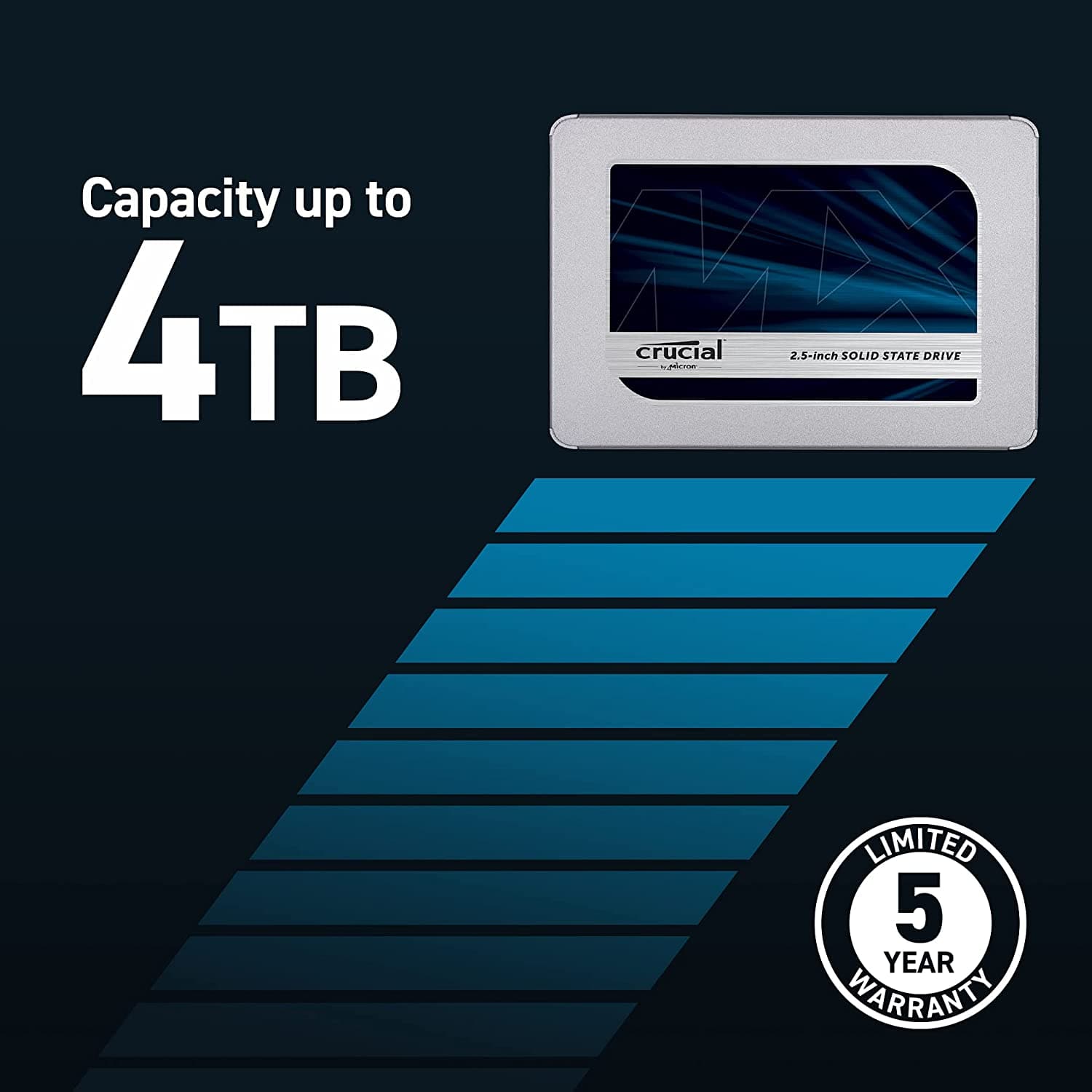 Buy Crucial,Crucial MX500 500GB 3D NAND SATA 2.5 Inch Internal SSD - Up to 560MB/s - CT500MX500SSD1 - Gadcet.com | UK | London | Scotland | Wales| Ireland | Near Me | Cheap | Pay In 3 | External hard drives