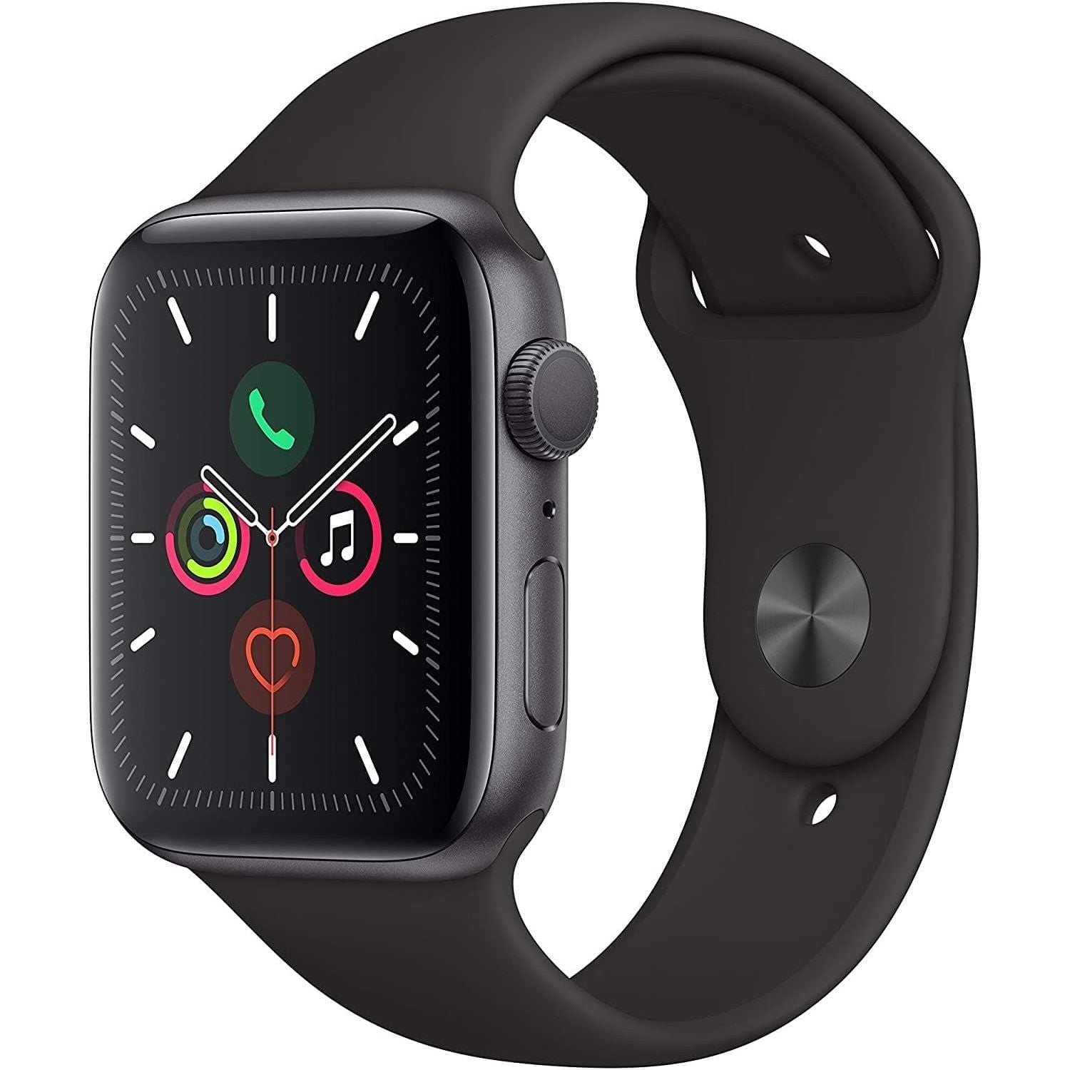 Buy Apple,Apple Watch Series 5 (GPS, 44mm) - Space Grey Aluminium Case with Black Sport Band - Gadcet.com | UK | London | Scotland | Wales| Ireland | Near Me | Cheap | Pay In 3 | smart watch