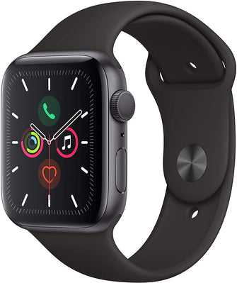 Buy Apple,Apple Watch Series 5 (GPS, 44mm) - Space Grey Aluminium Case with Black Sport Band - Gadcet.com | UK | London | Scotland | Wales| Ireland | Near Me | Cheap | Pay In 3 | smart watch