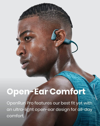 Buy Shokz,Shokz OpenRun Pro Water Resistance Wireless Bluetooth Bone Conduction Headphones - Cooldown Blue - Gadcet.com | UK | London | Scotland | Wales| Ireland | Near Me | Cheap | Pay In 3 | Headphones
