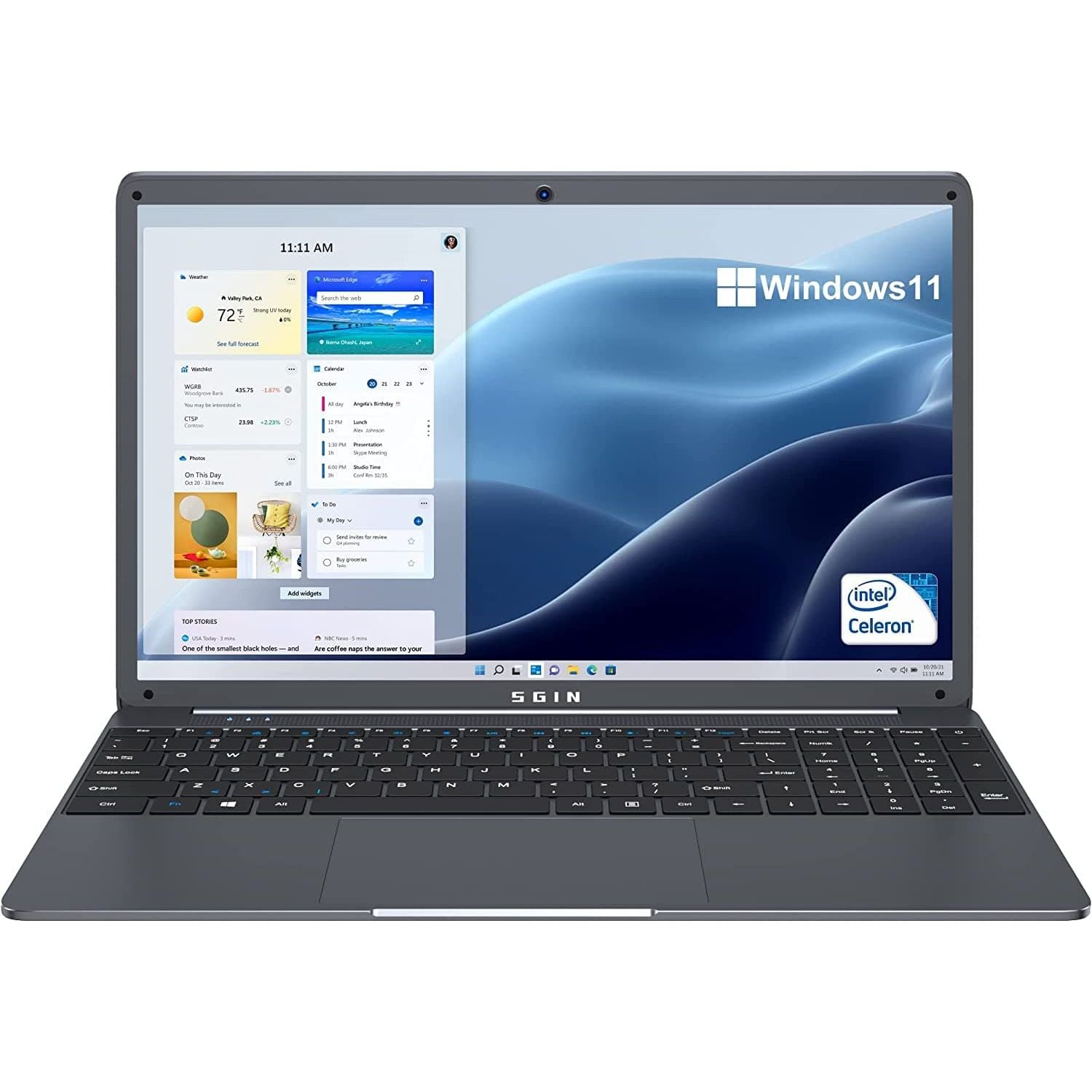 SGIN,SGIN Laptop 15.6-inch 12GB DDR4 512GB ROM SSD, Windows 11, Up to 2.8Ghz, Intel Celeron N4500, Full HD 1920x1080 IPS Display with Laptop Computer - Gadcet.com
