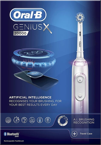 Buy Oral-B,Oral-B Genius x Artificial Intelligence Electric Toothbrush - Blush Pink - Gadcet.com | UK | London | Scotland | Wales| Ireland | Near Me | Cheap | Pay In 3 | Health & Beauty