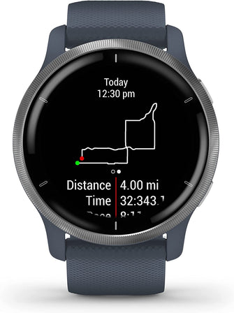 Buy Garmin,Garmin Venu 2 GPS smartwatch with all-day health monitoring, Silver Bezel with Granite Blue Case and Silicone Band - Gadcet.com | UK | London | Scotland | Wales| Ireland | Near Me | Cheap | Pay In 3 | 