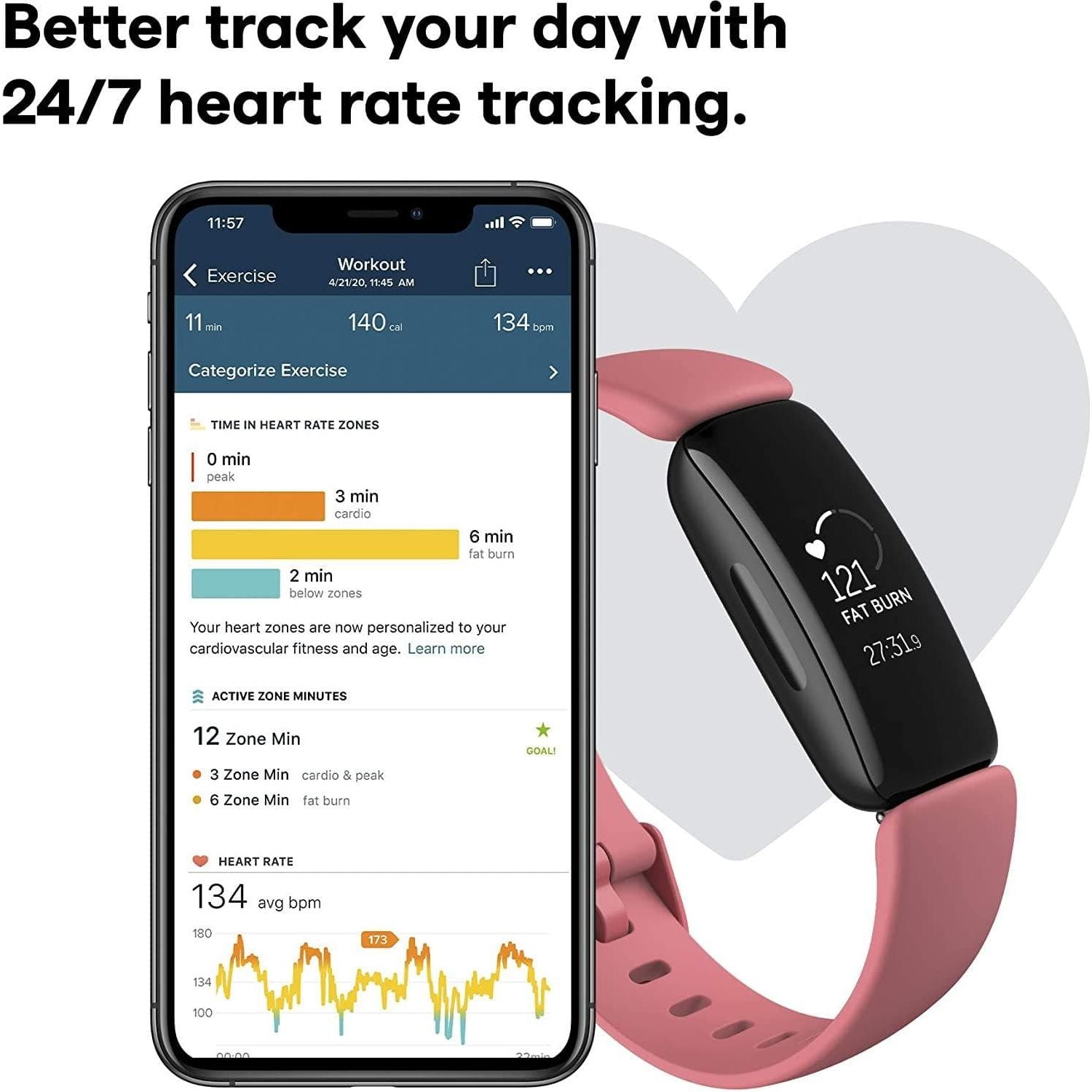 Buy Fitbit,Fitbit Inspire 2 Smart Watch - Desert Rose - Gadcet.com | UK | London | Scotland | Wales| Ireland | Near Me | Cheap | Pay In 3 | Watches