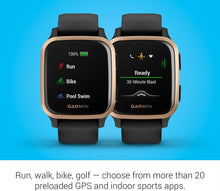 Buy Garmin,Garmin Venu Sq Music Amazon Exclusive GPS Smartwatch with All-day Health Monitoring and Fitness Features, Built-in Sports Apps and More, Black with Rose Gold Bezel - Gadcet.com | UK | London | Scotland | Wales| Ireland | Near Me | Cheap | Pay In 3 | Watches