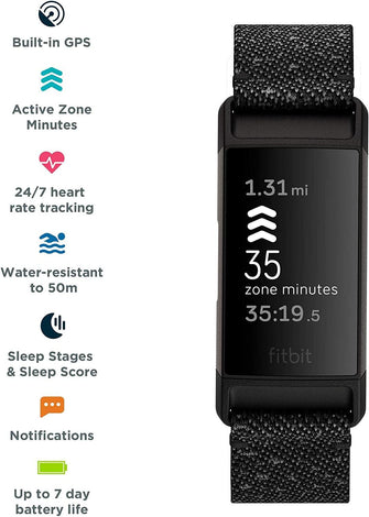 Buy Fitbit,Fitbit Charge 4 Fitness Tracker - Granite Black (Special Edition) - Gadcet.com | UK | London | Scotland | Wales| Ireland | Near Me | Cheap | Pay In 3 | Watches