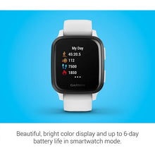 Buy Garmin,Garmin Venu Sq Music Amazon Exclusive GPS Smartwatch with All-day Health Monitoring and Fitness Features, Built-in Sports Apps and More, White with Slate Bezel - Gadcet.com | UK | London | Scotland | Wales| Ireland | Near Me | Cheap | Pay In 3 | Watches