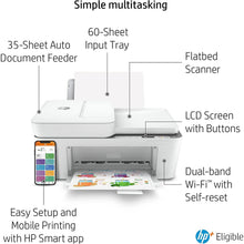 HP DeskJet 4120e All in One Colour Printer with 6 months of Instant Ink included with HP+, White