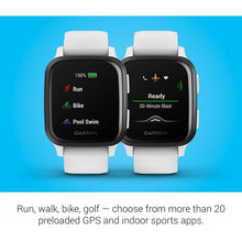 Buy Garmin,Garmin Venu Sq Music Amazon Exclusive GPS Smartwatch with All-day Health Monitoring and Fitness Features, Built-in Sports Apps and More, White with Slate Bezel - Gadcet.com | UK | London | Scotland | Wales| Ireland | Near Me | Cheap | Pay In 3 | Watches