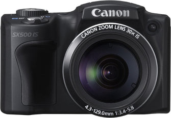 Canon,Canon PowerShot SX500 IS Digital Camera - Black (16.0 MP, 30x Optical Zoom) - Gadcet.com