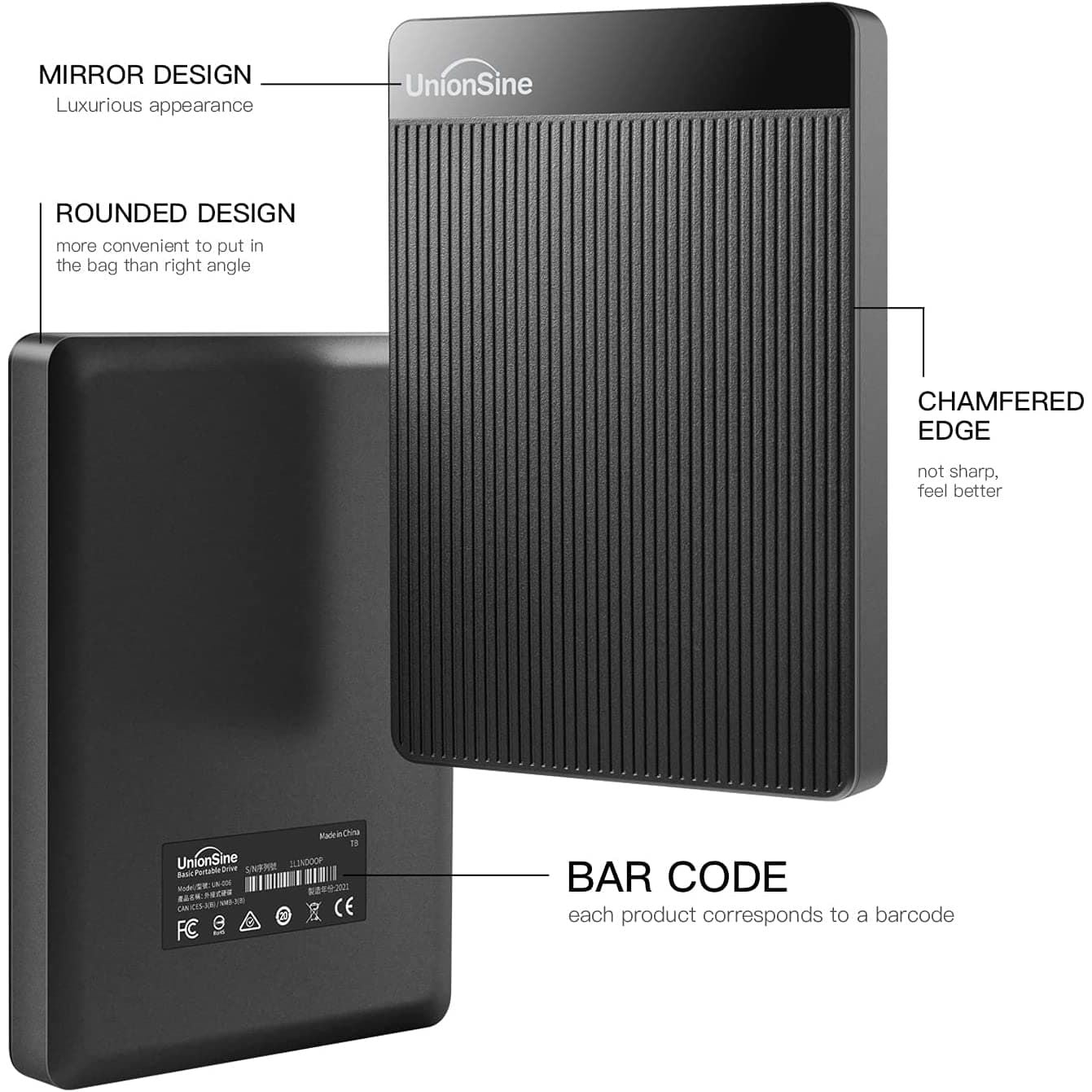 UnionSine,UnionSine External Hard Drive 500GB Ultra Slim Portable Hard Drive USB 3.0 HDD Storage - Gadcet.com