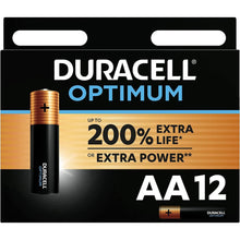 Duracell Optimum Alkaline AA Batteries - Pack of 12