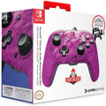 PDP Gaming Faceoff Deluxe+ Wired Switch Pro Controller - Purple Camo - Officially Licensed by Nintendo - Customizable buttons and paddles - Ergonomic Controllers - Gadcet.com
