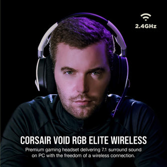 Corsair,Corsair VOID ELITE RGB Gaming Headset (7.1 Surround Sound) - White - Gadcet.com